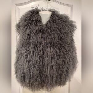 5/48 Mongolian Fur Vest With 2 Wrist Bands